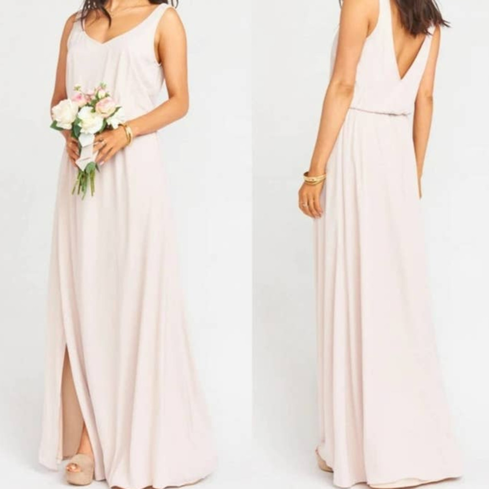 NEW Show Me Your Mumu Kendall Maxi Dress Show Me The Ring Crisp Beige Size XL